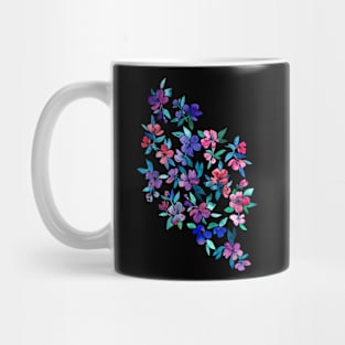 Southern Summer Floral - navy + colors Mug